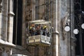 Workers on walls of Duomo di Milan