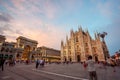 Milan, Italy - 14.08.2018: Milan Cathedral, Duomo di Milano, Italy, one of the largest churches in the world at night