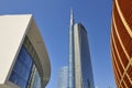 Milan, Italy, new Porta Nuova tower in Gae Aulenti square