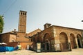 Milan, Italy - NOV, 2021 The Basilica of Sant'Ambrogio, one of the most ancient churches Royalty Free Stock Photo