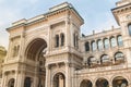 Architectural detail of the Galleria Vittorio Emanuele II Royalty Free Stock Photo