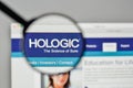 Milan, Italy - November 1, 2017: Hologic logo on the website homepage.