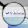 Milan, Italy - November 1, 2017: Johnson Matthey logo on the web