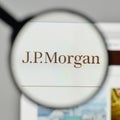 Milan, Italy - November 1, 2017: JP Morgan logo on the website h