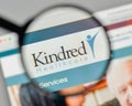Milan, Italy - November 1, 2017: Kindred Healthcare logo on the