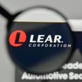 Milan, Italy - November 1, 2017: Lear logo on the website homepage.