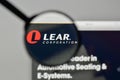 Milan, Italy - November 1, 2017: Lear logo on the website homepage.