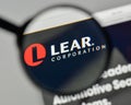 Milan, Italy - November 1, 2017: Lear logo on the website homepage.