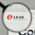 Milan, Italy - November 1, 2017: Lear logo on the website homepage.