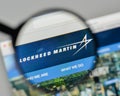 Milan, Italy - November 1, 2017: Lockheed Martin logo on the web