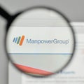 Milan, Italy - November 1, 2017: Man Power Group logo on the web