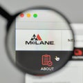 Milan, Italy - November 1, 2017: Mclane Company logo on the webs Royalty Free Stock Photo