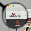 Milan, Italy - November 1, 2017: Mclane Company logo on the webs Royalty Free Stock Photo