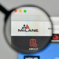 Milan, Italy - November 1, 2017: Mclane Company logo on the webs Royalty Free Stock Photo