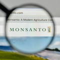 Milan, Italy - November 1, 2017: Monsanto logo on the website ho