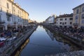 Naviglio in Milan view from a bridge