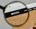 Milan, Italy - November 1, 2017: Nescafe logo on the website homepage. Royalty Free Stock Photo