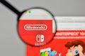 Milan, Italy - November 1, 2017: Nintendo logo on the website ho