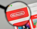 Milan, Italy - November 1, 2017: Nintendo logo on the website ho