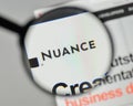 Milan, Italy - November 1, 2017: Nuance Communications logo on t