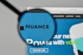 Milan, Italy - November 1, 2017: Nuance Communications logo on t