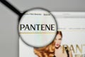 Milan, Italy - November 1, 2017: Pantene logo on the website homepage.