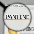 Milan, Italy - November 1, 2017: Pantene logo on the website homepage. Royalty Free Stock Photo