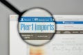 Milan, Italy - November 1, 2017: Pier Imports logo on the website homepage. Royalty Free Stock Photo