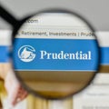 Milan, Italy - November 1, 2017: Prudential Financial logo on th