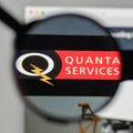 Milan, Italy - November 1, 2017: Quanta Services logo on the web