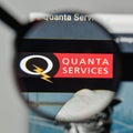 Milan, Italy - November 1, 2017: Quanta Services logo on the web