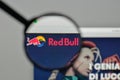 Milan, Italy - November 1, 2017: Red Bull logo on the website ho