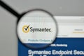 Milan, Italy - November 1, 2017: Symantec logo on the website ho