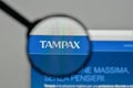 Milan, Italy - November 1, 2017: Tampax logo on the website home