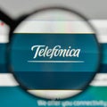 Milan, Italy - November 1, 2017: Telefonica logo on the website