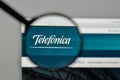 Milan, Italy - November 1, 2017: Telefonica logo on the website