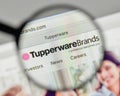 Milan, Italy - November 1, 2017: Tupperware Brands logo on the w