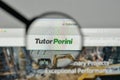 Milan, Italy - November 1, 2017: Tutor Perini logo on the website homepage. Royalty Free Stock Photo