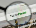 Milan, Italy - November 1, 2017: Tutor Perini logo on the website homepage. Royalty Free Stock Photo