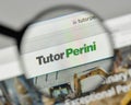 Milan, Italy - November 1, 2017: Tutor Perini logo on the website homepage. Royalty Free Stock Photo