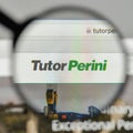 Milan, Italy - November 1, 2017: Tutor Perini logo on the website homepage. Royalty Free Stock Photo