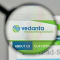 Milan, Italy - November 1, 2017: Vedanta Resources logo on the w Royalty Free Stock Photo