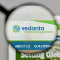 Milan, Italy - November 1, 2017: Vedanta Resources logo on the w Royalty Free Stock Photo