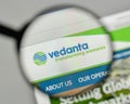 Milan, Italy - November 1, 2017: Vedanta Resources logo on the w Royalty Free Stock Photo