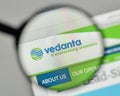 Milan, Italy - November 1, 2017: Vedanta Resources logo on the w Royalty Free Stock Photo