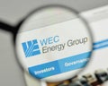 Milan, Italy - November 1, 2017: WEC Energy Group logo on the we