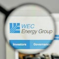 Milan, Italy - November 1, 2017: WEC Energy Group logo on the we