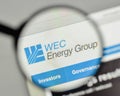 Milan, Italy - November 1, 2017: WEC Energy Group logo on the we