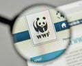 Milan, Italy - November 1, 2017: wwf logo on the website homepage. Royalty Free Stock Photo