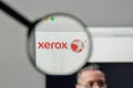 Milan, Italy - November 1, 2017: Xerox logo on the website homepage.